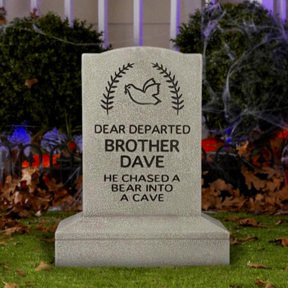🆕 Brother Dave Tombstone 🪦 Disney Haunted Mansion - Picture 1 of 7